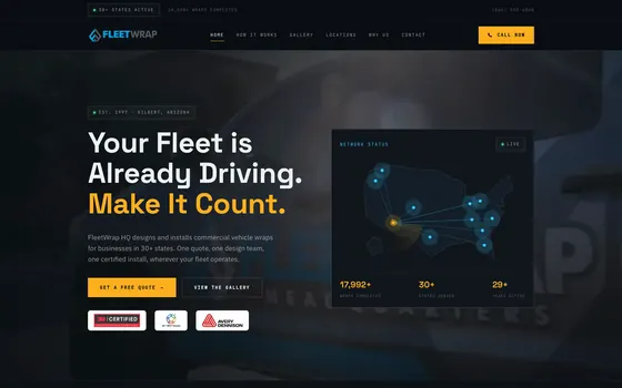 FleetWrap HQ site preview