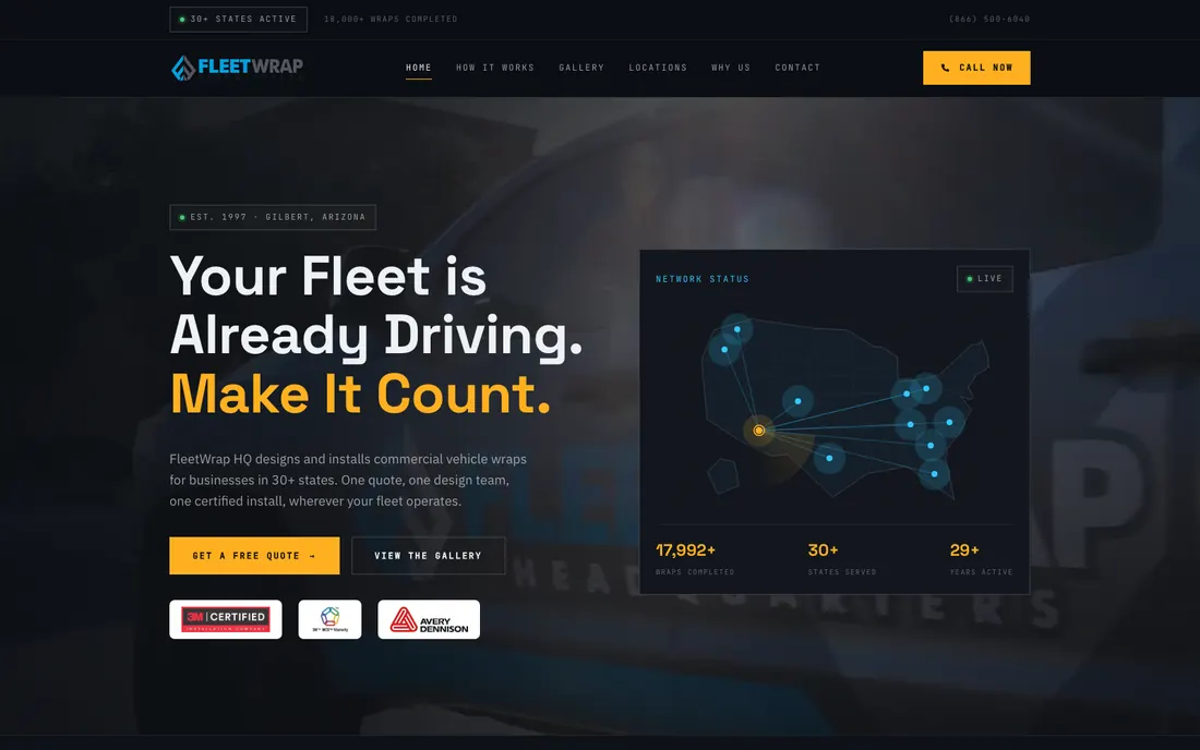 FleetWrap HQ site preview